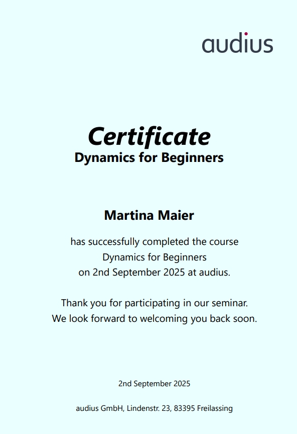 Certificate zu Blogartikel KW 38 audius_Seminar.png