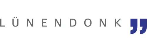 Lünendonk Logo mit typischen blauen Anführungszeichen.